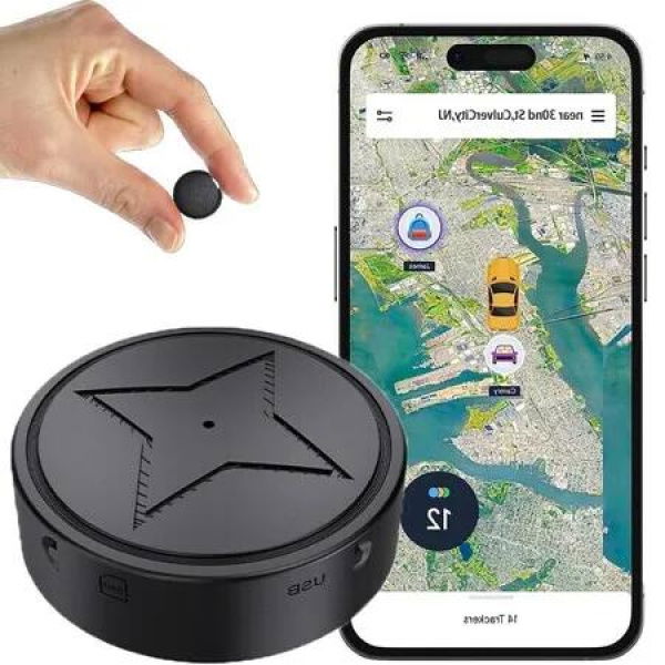 Anti-lost Strong magnet GPS tracker Real Time GPS mini locator with Free APP Easy Attachment Perfect for cars trucks & other vehicles No Hidden Fees