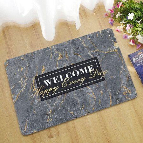 Anti-Slip Hallway Door Mat Waterproof Rubber Floor Mat Outdoor Doormat Kitchen Bathroom Carpet Rug Bedroom Bedside Foot Mat 45x70cm