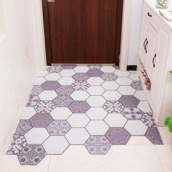 Anti-Slip PVC Silk Loop Indoor Outdoor Doormats Funny Door Mat DIY Cut 50x80cm