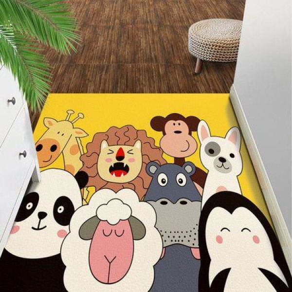 Anti-Slip PVC Silk Loop Indoor Outdoor Doormats Funny Door Mat DIY Cut 60x90cm