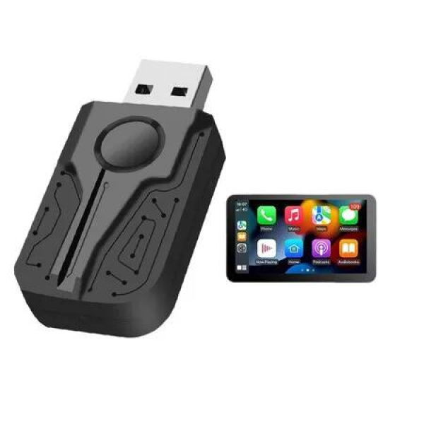 Apple Carplay Wireless Box Mini 2-In-1 Android Auto Wired To Wireless Carplay Adapter