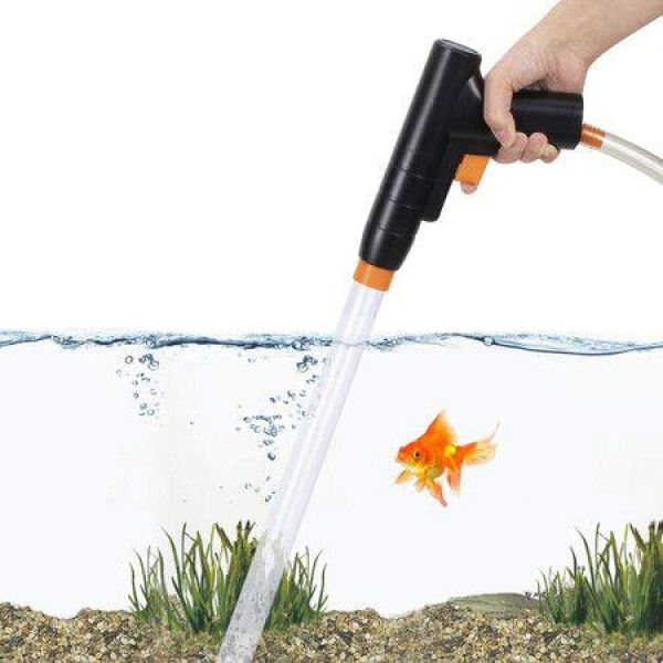 Aquarium Gravel CleanerNew Quick Water Changer With Air-Pressing Button Fish Tank Sand Cleaner Kit Aquarium Siphon Vacuum Cleaner With Water Hose Controller Clamp