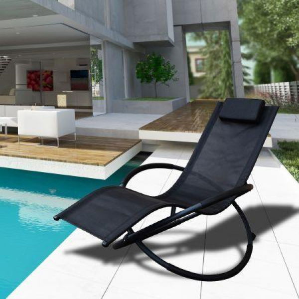 Arcadia Furniture Zero Gravity Rocking Chair - Black