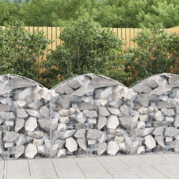 Arched Gabion Basket 100x30x80/100 Cm Galvanized Iron