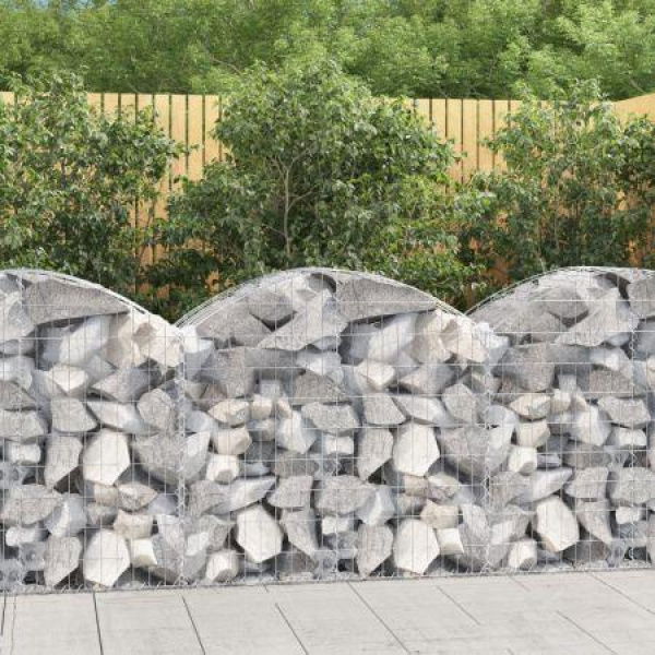 Arched Gabion Basket 100x50x80/100 Cm Galvanized Iron