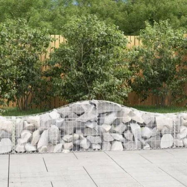 Arched Gabion Basket 200x30x40/60 cm Galvanised Iron