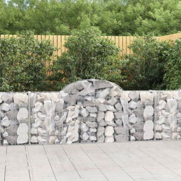 Arched Gabion Basket 200x30x80/100 Cm Galvanized Iron