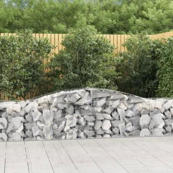 Arched Gabion Basket 400x50x60/80 cm Galvanised Iron