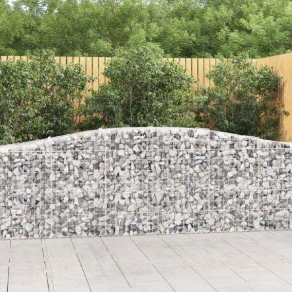 Arched Gabion Basket 400x50x80/100 cm Galvanised Iron