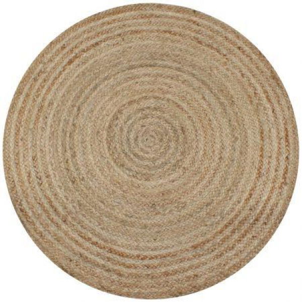 Area Rug Braided Jute 150 Cm Round