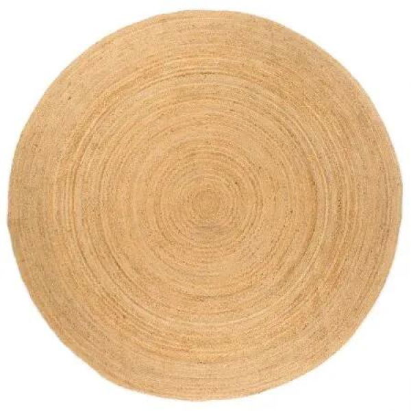 Area Rug Braided Jute 240 cm Round