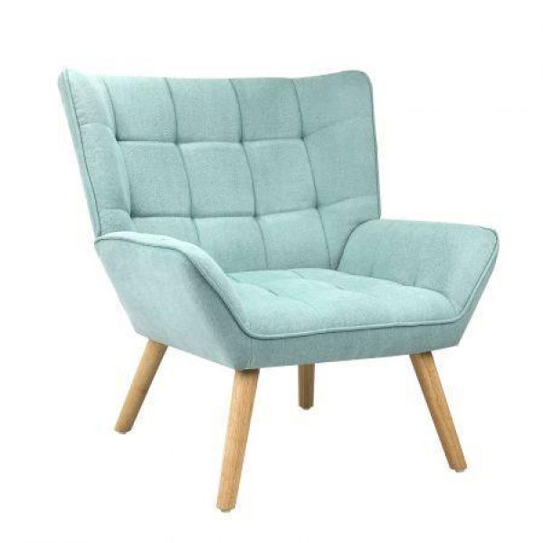 Armchair Accent Chairs Sofa Lounge Fabric Upholstered Tub Chair Blue