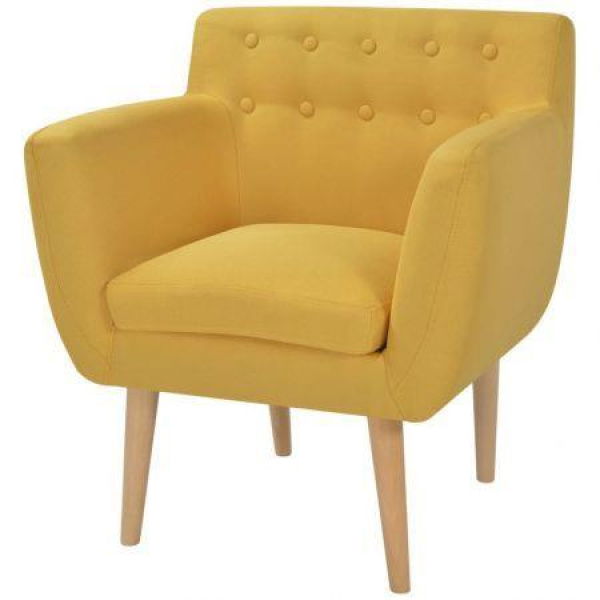 Armchair Fabric 67x59x77 Cm Yellow