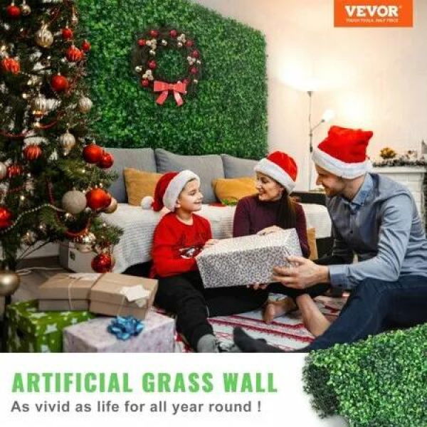 Artificial Boxwood Panel UV 12pcs Boxwood Hedge Wall Panels Artificial Grass Backdrop Wall 20X20' 4cm Green Grass Wall Fake Hedge for Decor Privacy Fence Indoor Outdoor Garden Backyard