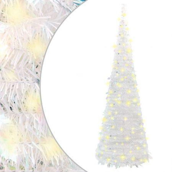 Artificial Christmas Tree Pop-up 150 LEDs White 180 cm