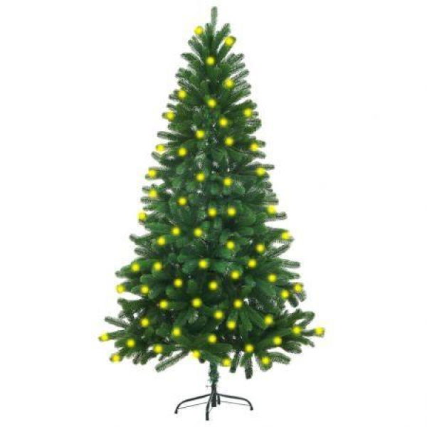 Artificial Christmas Tree with LEDs 150 cm Green