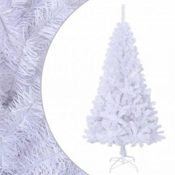 Artificial Christmas Tree with Thick Branches White 120 cm PVC