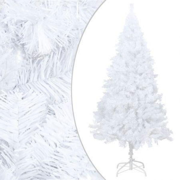 Artificial Christmas Tree With Thick Branches White 210 Cm PVC