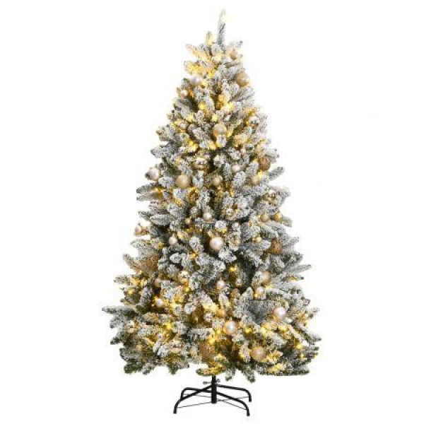 Artificial Hinged Christmas Tree 300 LEDs & Ball Set 180 cm