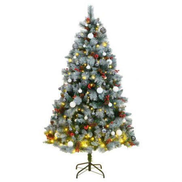 Artificial Hinged Christmas Tree with 300 LEDs & Ball Set 180 cm