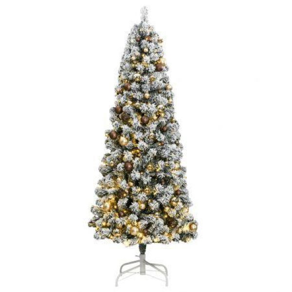 Artificial Hinged Christmas Tree with 300 LEDs & Ball Set 180 cm