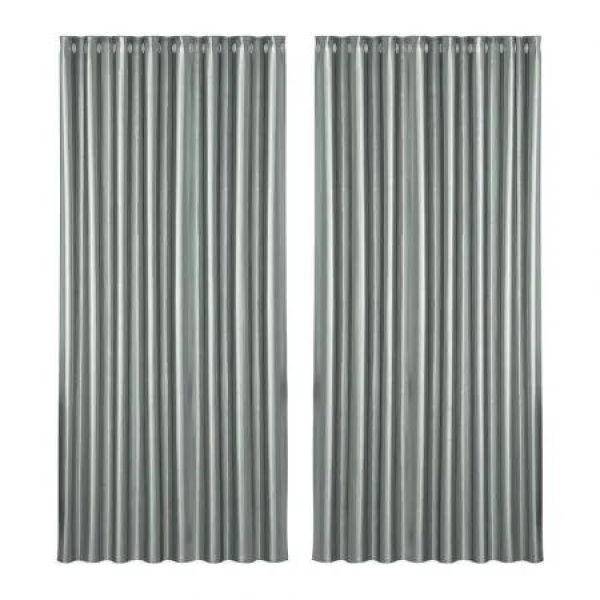 Artiss 2X Blockout Curtains Eyelet 300x230cm Grey Shine
