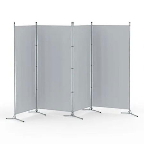 Artiss 4 Panel Room Divider Screen 345x180cm Fabric Grey