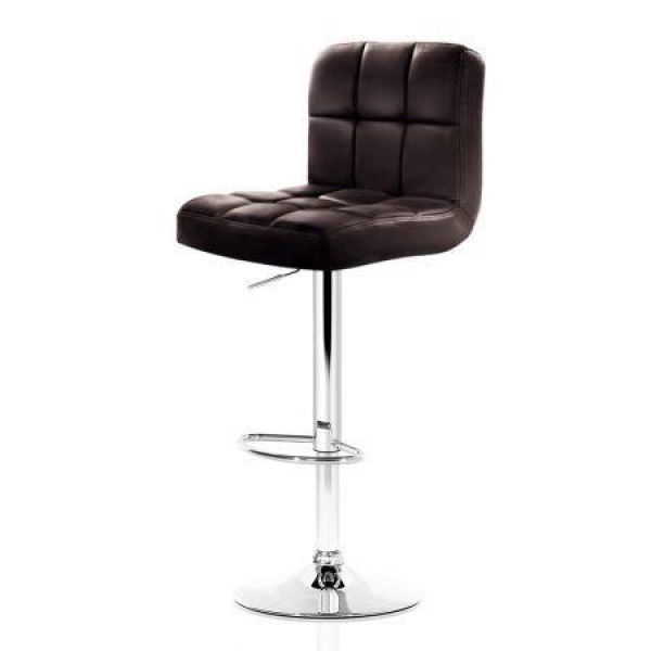 Artiss 4x Bar Stools Leather Gas Lift Brown