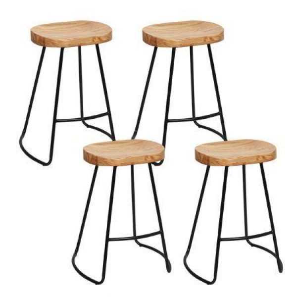 Artiss 4x Bar Stools Tractor Seat 75cm Wooden