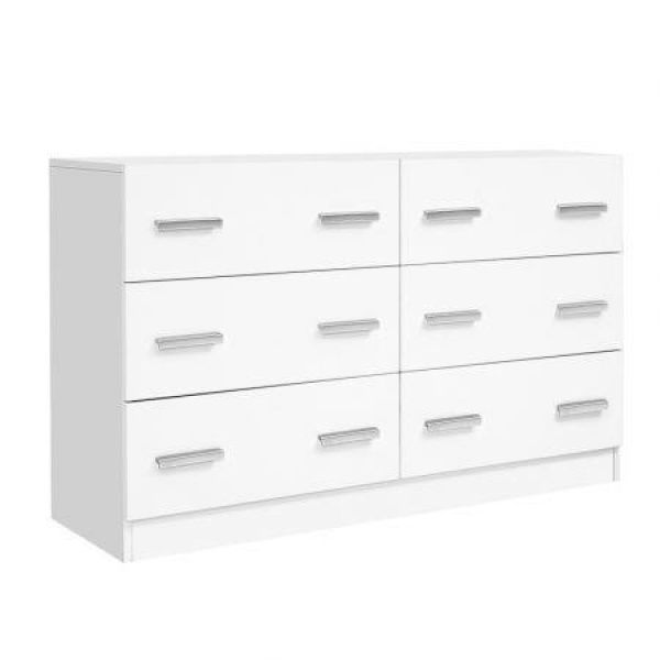 Artiss 6 Chest of Drawers - VEDA White