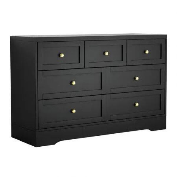 Artiss 7 Chest of Drawers Dresser Table Black