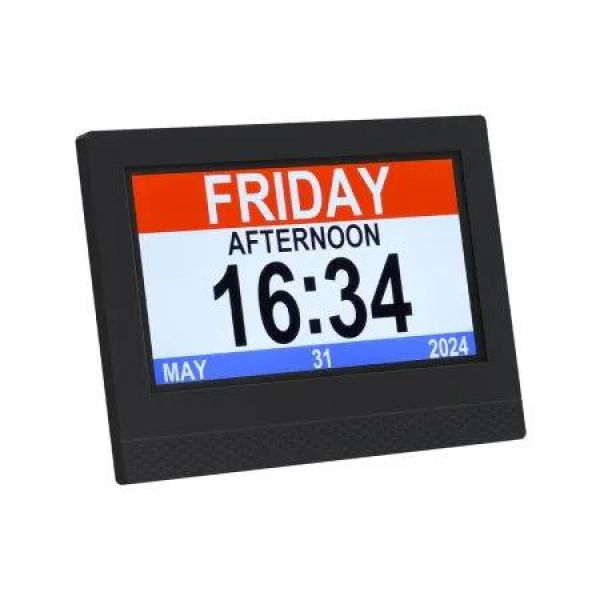 Artiss 7 Digital Day Clock Calendar Alarm Black