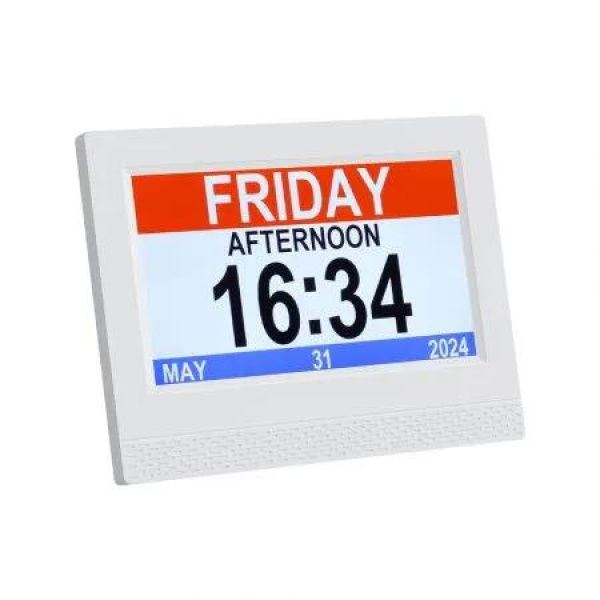 Artiss 7 Digital Day Clock Calendar Alarm White