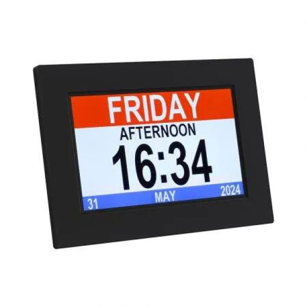 Artiss 8 Digital Day Clock Calendar Alarm Black