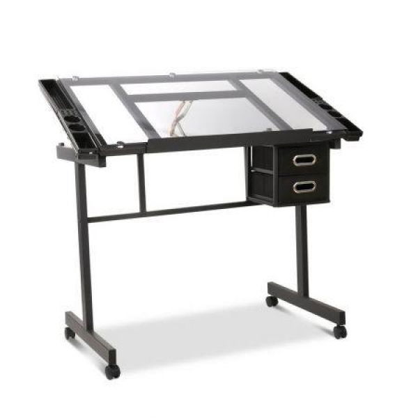 Artiss Adjustable Drawing Desk - Black And Grey