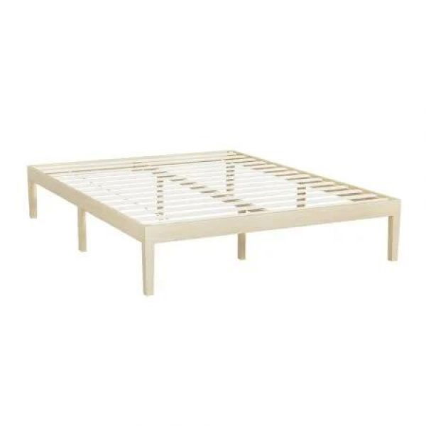 Artiss Bed Frame Double Size Wooden Base Mattress Platform Timber Pine BRUNO