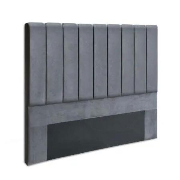 Artiss Bed Head Headboard Queen Velvet - VELA Grey