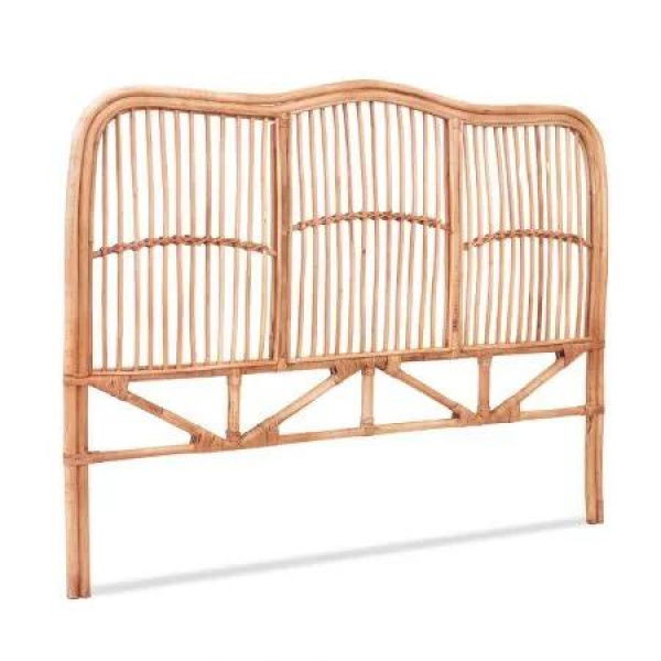 Artiss Bed Headboard Double Bedhead Rattan - NERO Pine