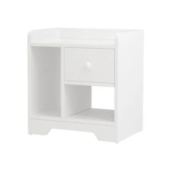 Artiss Bedside Table Drawer Nightstand Side End Table Storage Open Shelf White