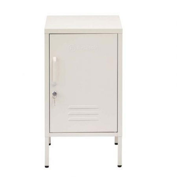 Artiss Bedside Table Metal Cabinet - White