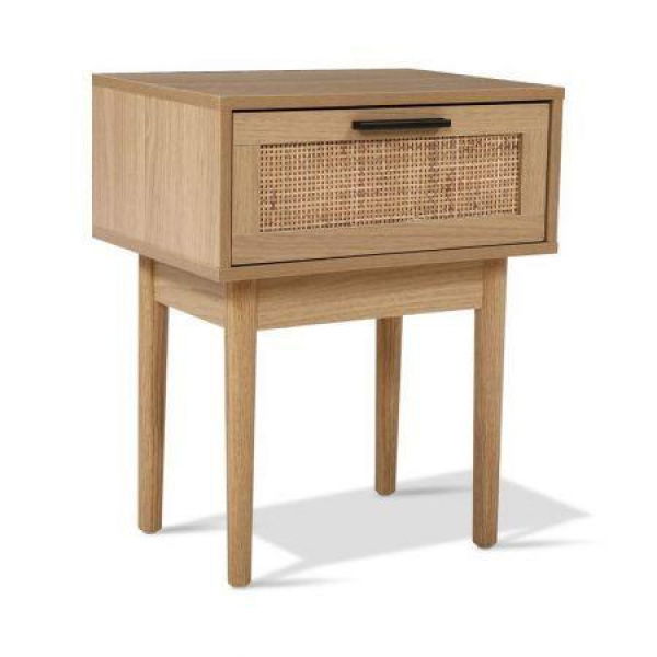 Artiss Bedside Tables Side Table Rattan Drawers Nightstand