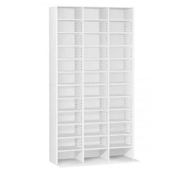 Artiss Bookshelf CD Storage Rack - BERT White