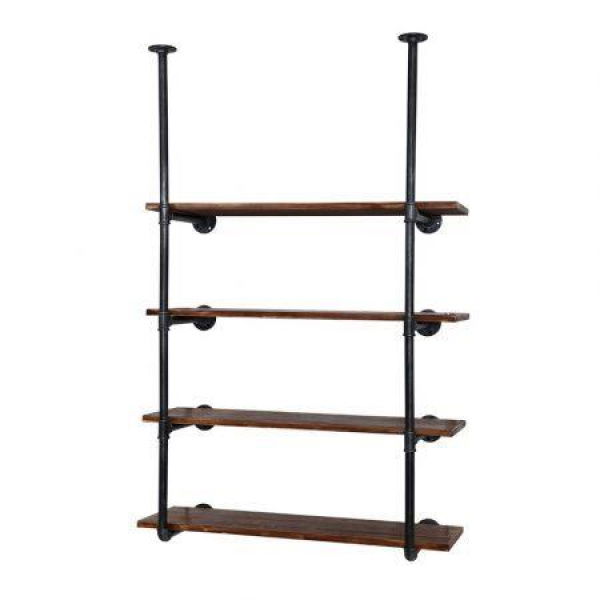 Artiss Bookshelf DIY Pipe Shelf 4 Tiers - INGE