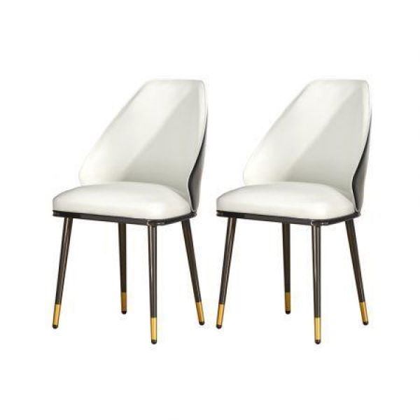 Artiss Dining Chairs Set of 2 Leather Seat Beige and Black