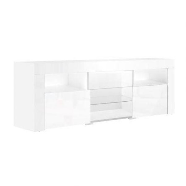 Artiss Entertainment Unit TV Cabinet LED 160cm White Bobi