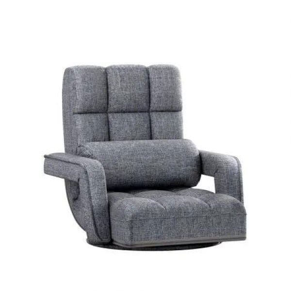 Artiss Floor Chair Lounge Sofa Swivel Grey