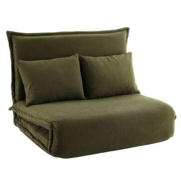 Artiss Floor Lounge Sofa Bed Foldable 2 Seater Green