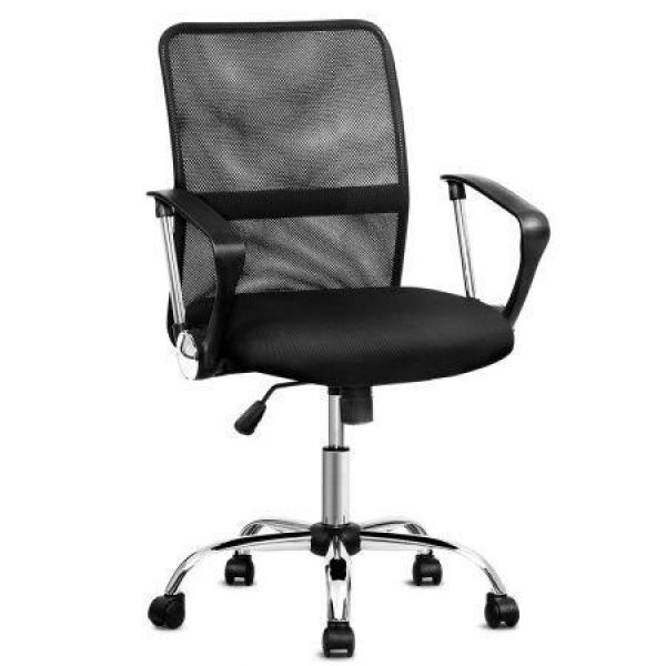 Artiss Mesh Office Chair Mid Back Black