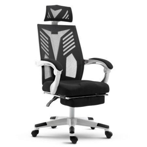 Artiss Mesh Office Chair Recliner Black White