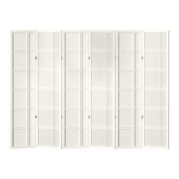 Artiss Room Divider Screen Privacy Wood Dividers Stand 6 Panel Nova White